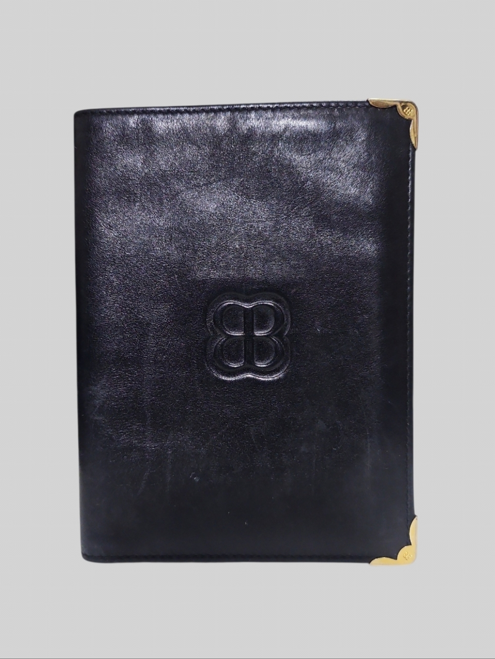 Balenciaga Vintage BB Logo Leather Bifold Wallet